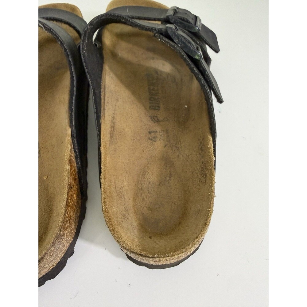Birkenstock Arizona Birko-Flor Black Sandal Two Strap EU 41 W10-10.5 M8-8.5 - Picture 5 of 12